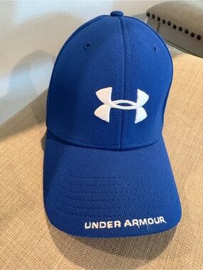 Under Armour Royal Blue Baseball Hat with White Logo
